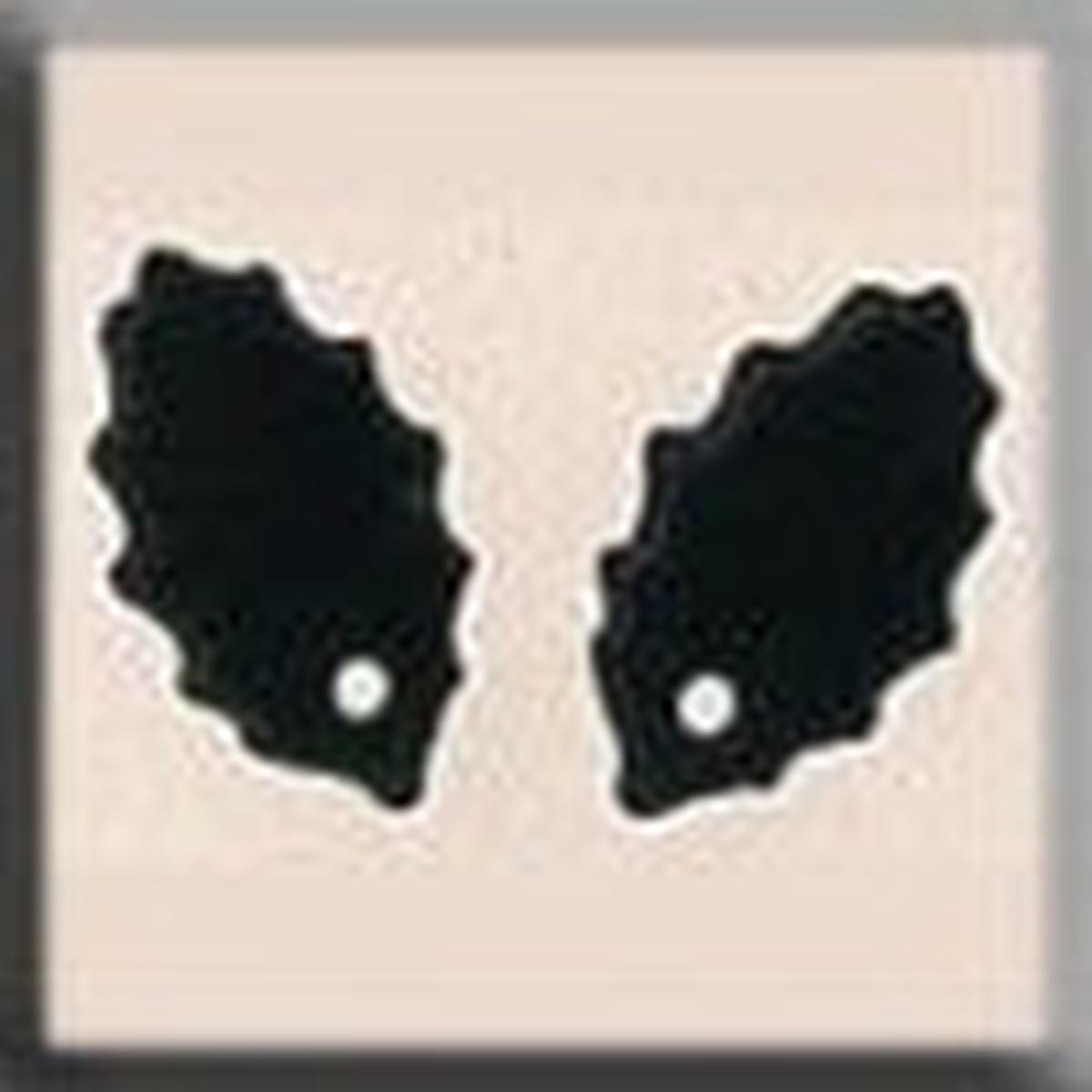 12197 Mill Hill Glass Treasures - Medium Holly Leaf Matte Dark Emeralds