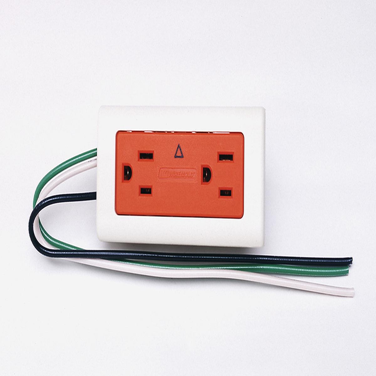 2400 15A Isolated Ground Duplex Receptacle Fitting