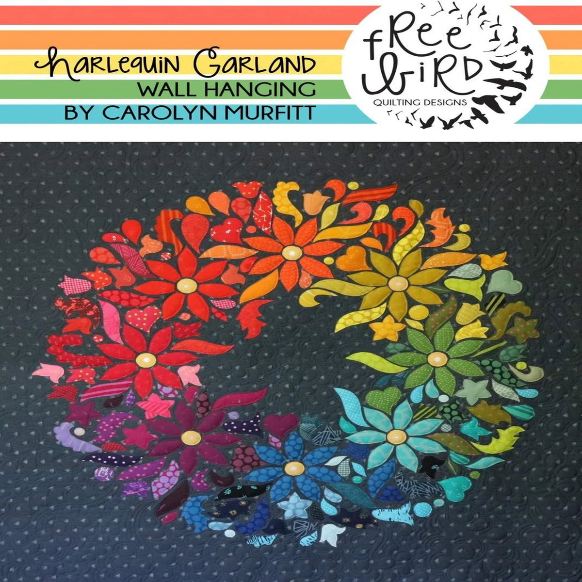 FREE BIRD QUILT DESIGNS - Harlequin Garland Quilt Pattern