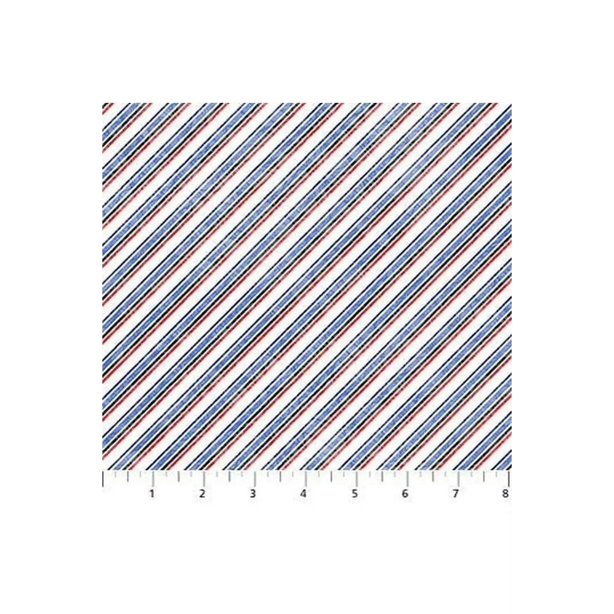 Northcott Fabrics, Power Play Collection - White Multi Diagonal Stripe* (Sold By 1/2 Meter)