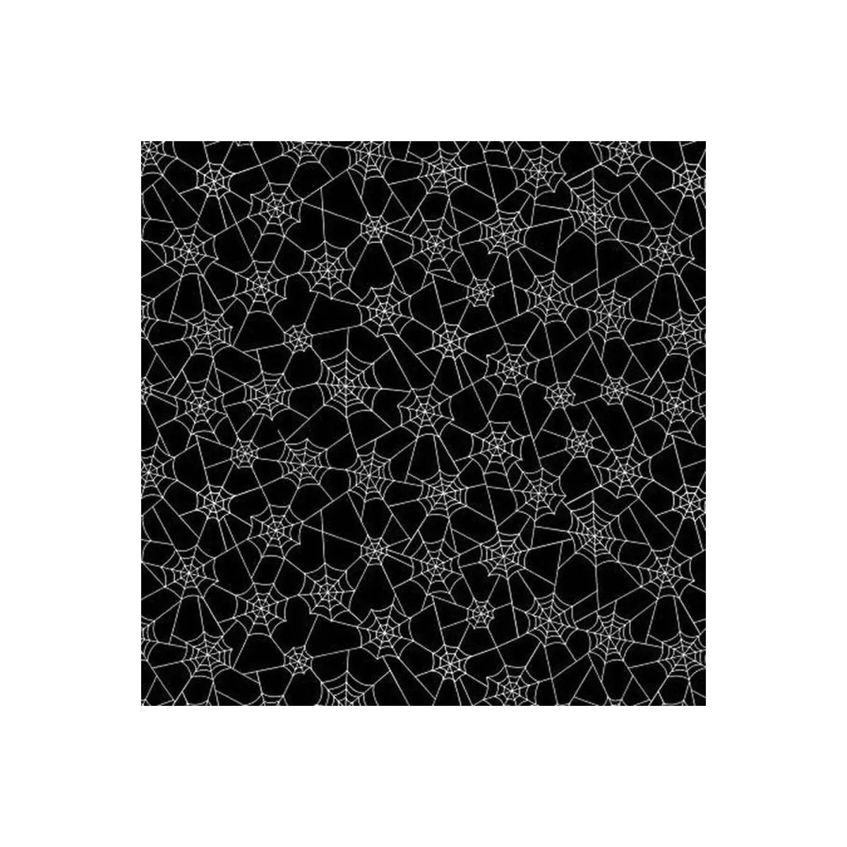 Michael Miller Fabrics, Creepin' it Real Collection - Black Spider Webs Glow in the Dark fabric* (Sold By 1/2 Meter)
