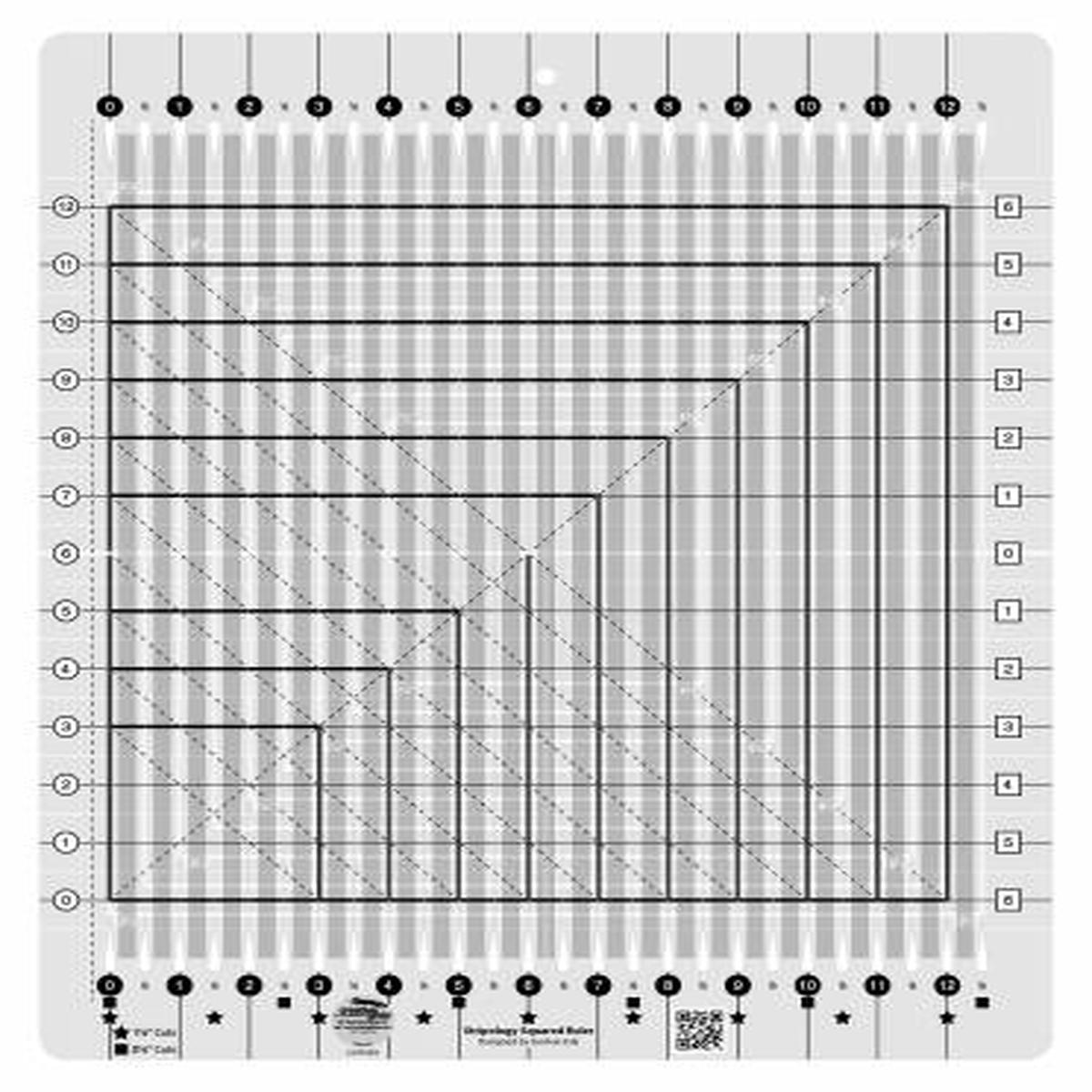 Creative Grids Stripology Squared Quilt Ruler by Gudrun Erle