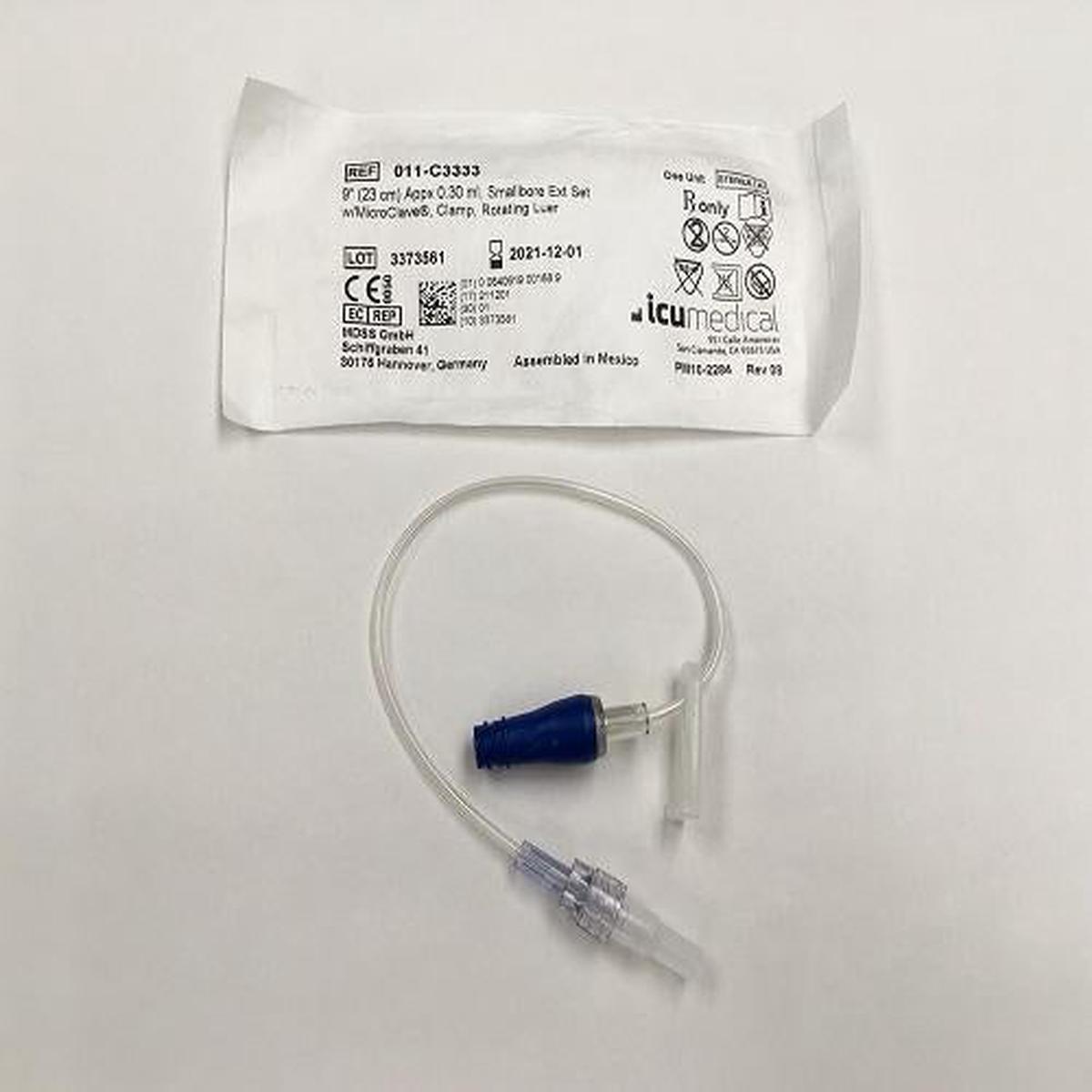 Small Bore Extension Set with Microclave and Clamp 9