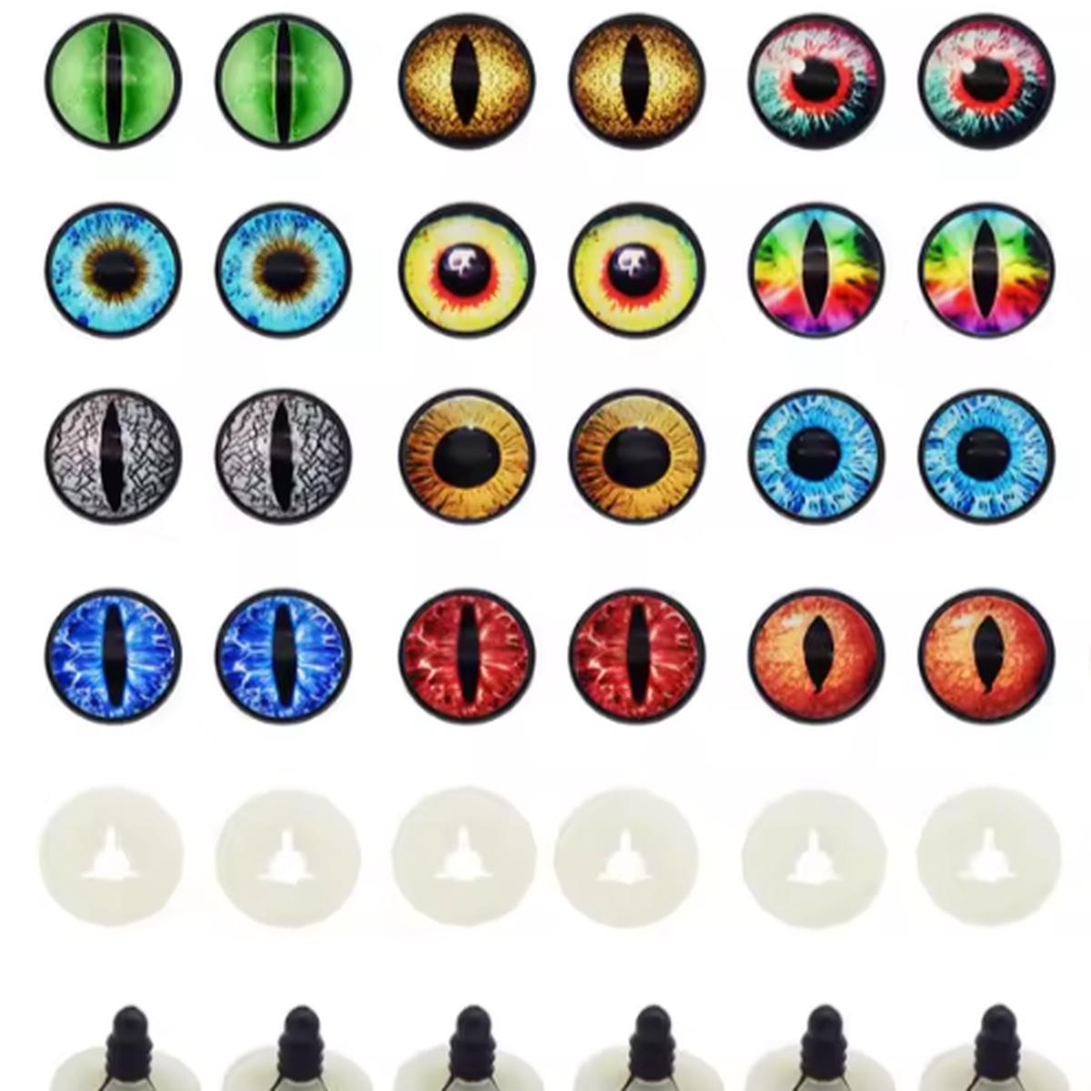 Round Glass Dragon Safety Eyes With Washer