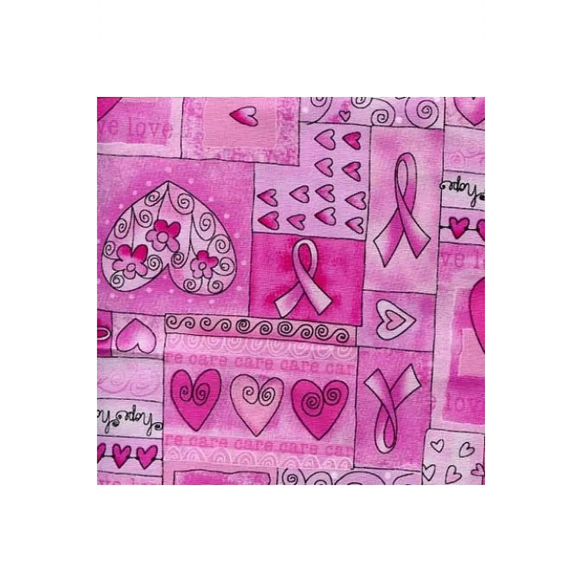 Timeless Treasures, Pink Breast Cancer Awareness Hope Ribbons 44