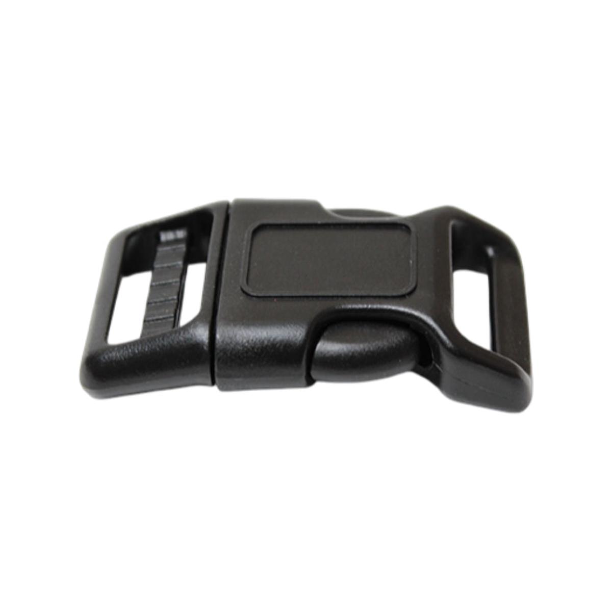 Black Heavy-Duty Camber Single Adjustable Side Release Webbing Buckle