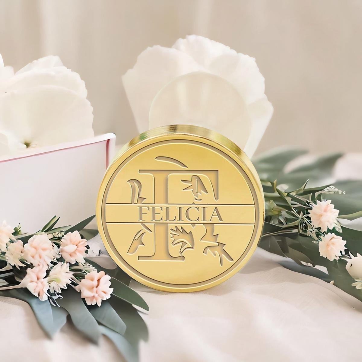 Custom Capital Letter Name Wax Seal Stamp - Letter F
