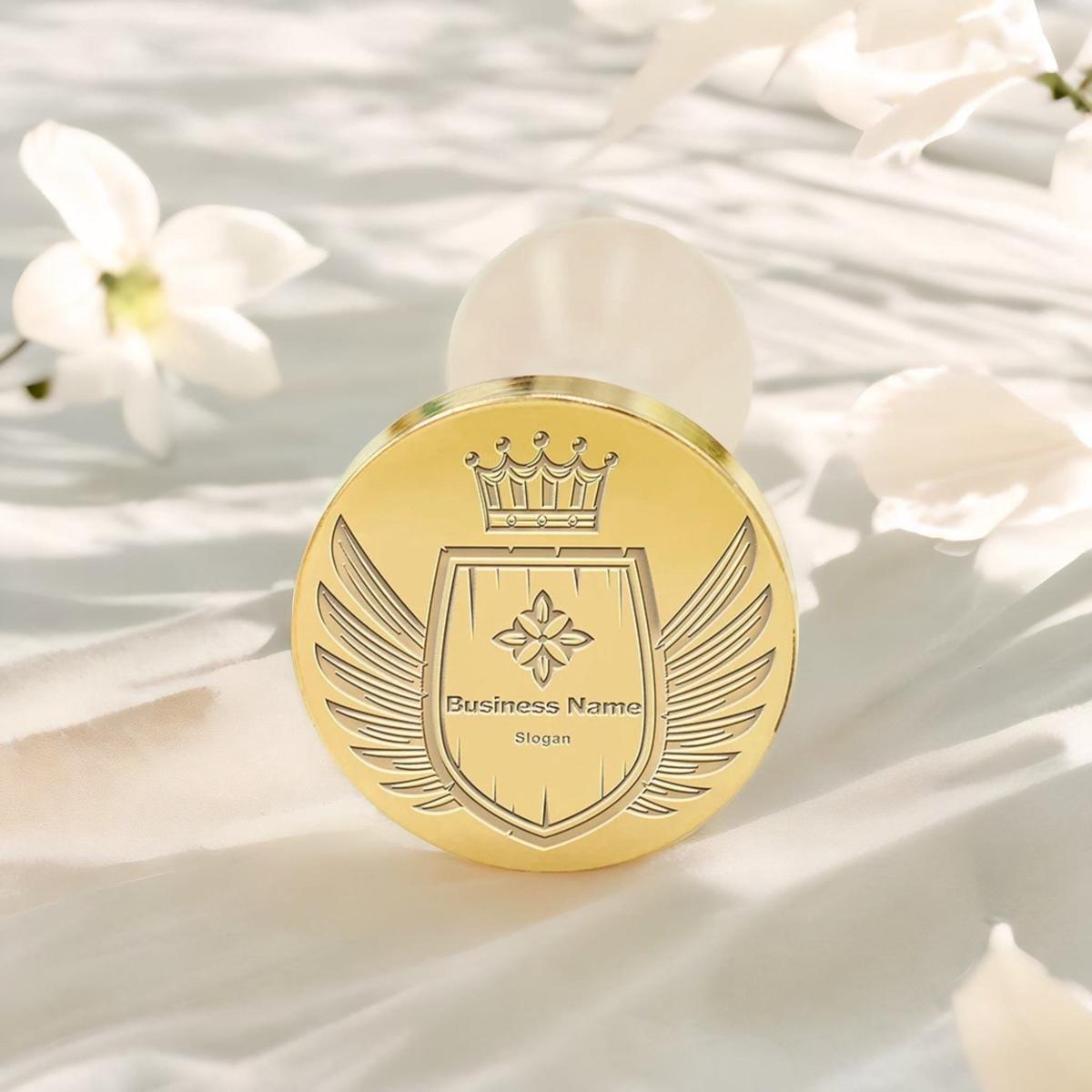 Custom Crest Wax Seal Stamps with Family, Business Logos - No.26