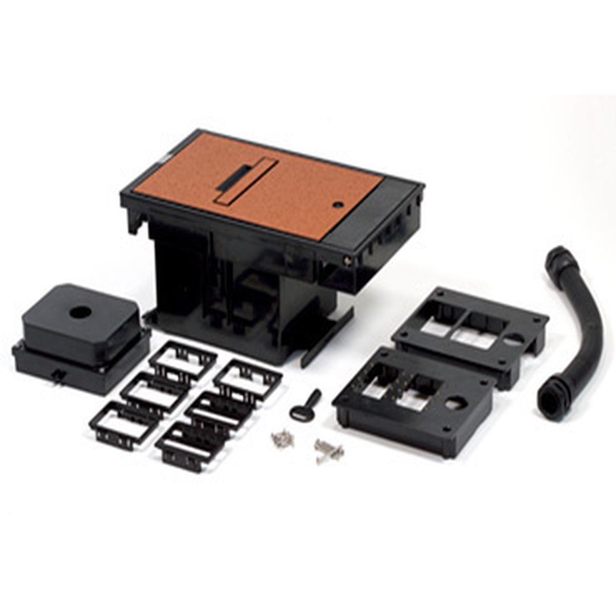 Outdoor Ground Box 2-Gang Low Voltage Box for Communication and A/V, Brown