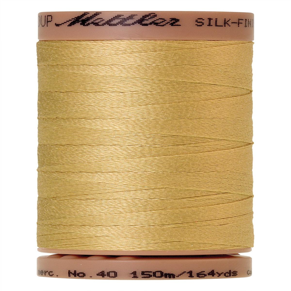 Mettler Silk-Finish 40wt Solid Cotton Thread Lemon Frost