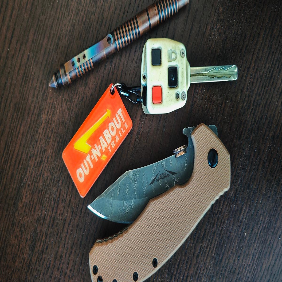Out n About Trails Keychain RE Patch Tag