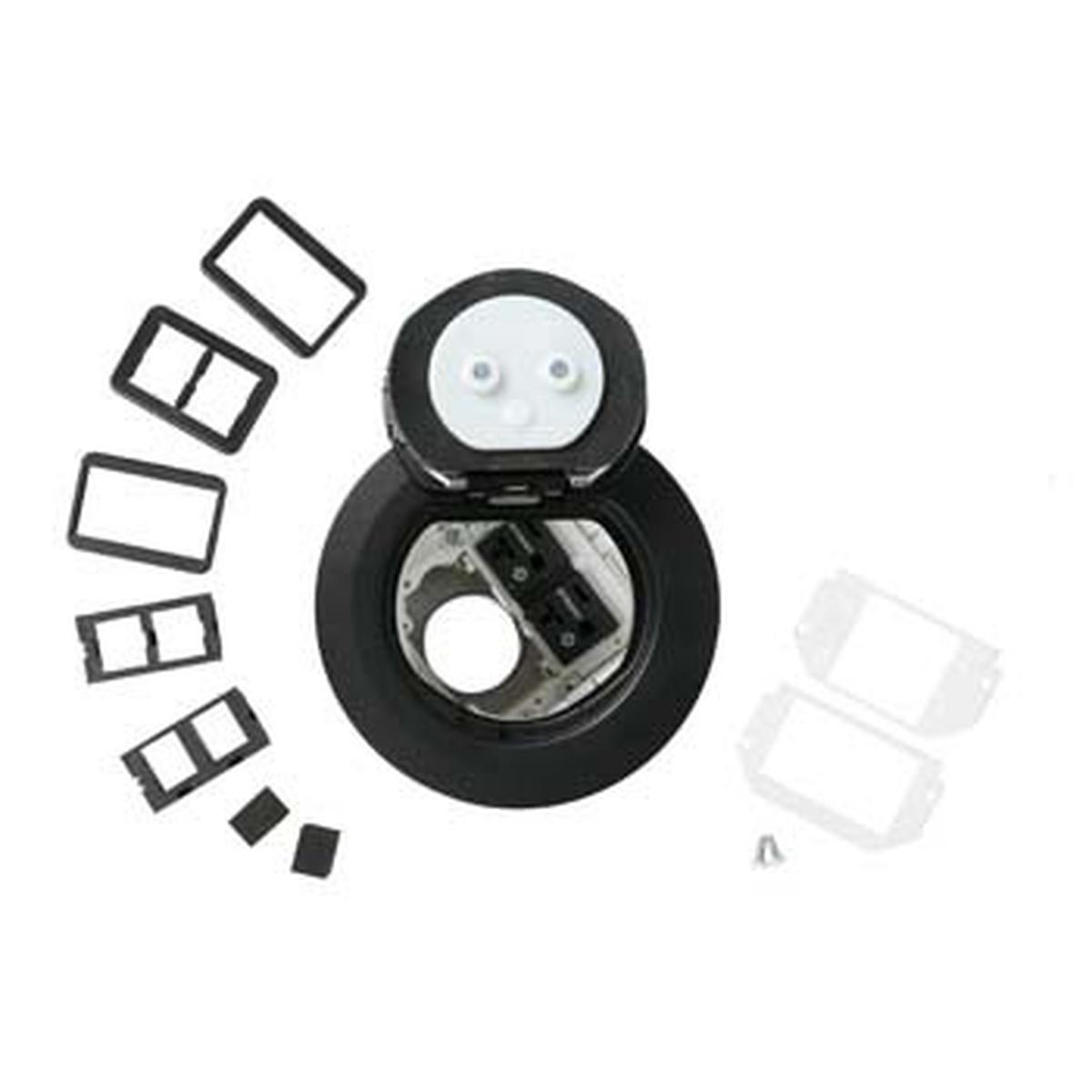 4IN PREWIRED FLUSH SYLE DUP CR BK