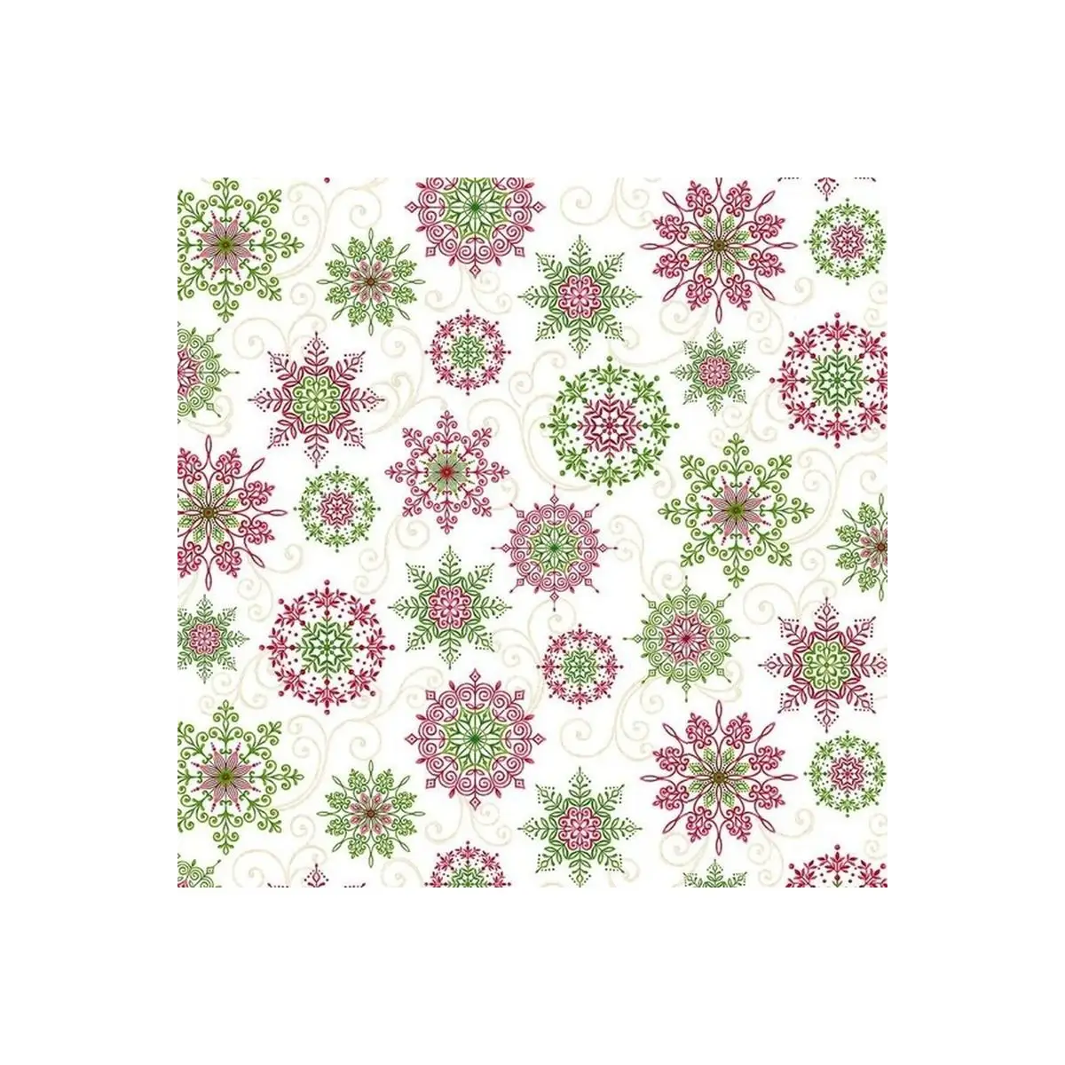 Henry Glass & Co. Fabrics, Winter Garden Collection - Snowflakes - 2831-33 2831-88 (Sold By 1/2 Meter)