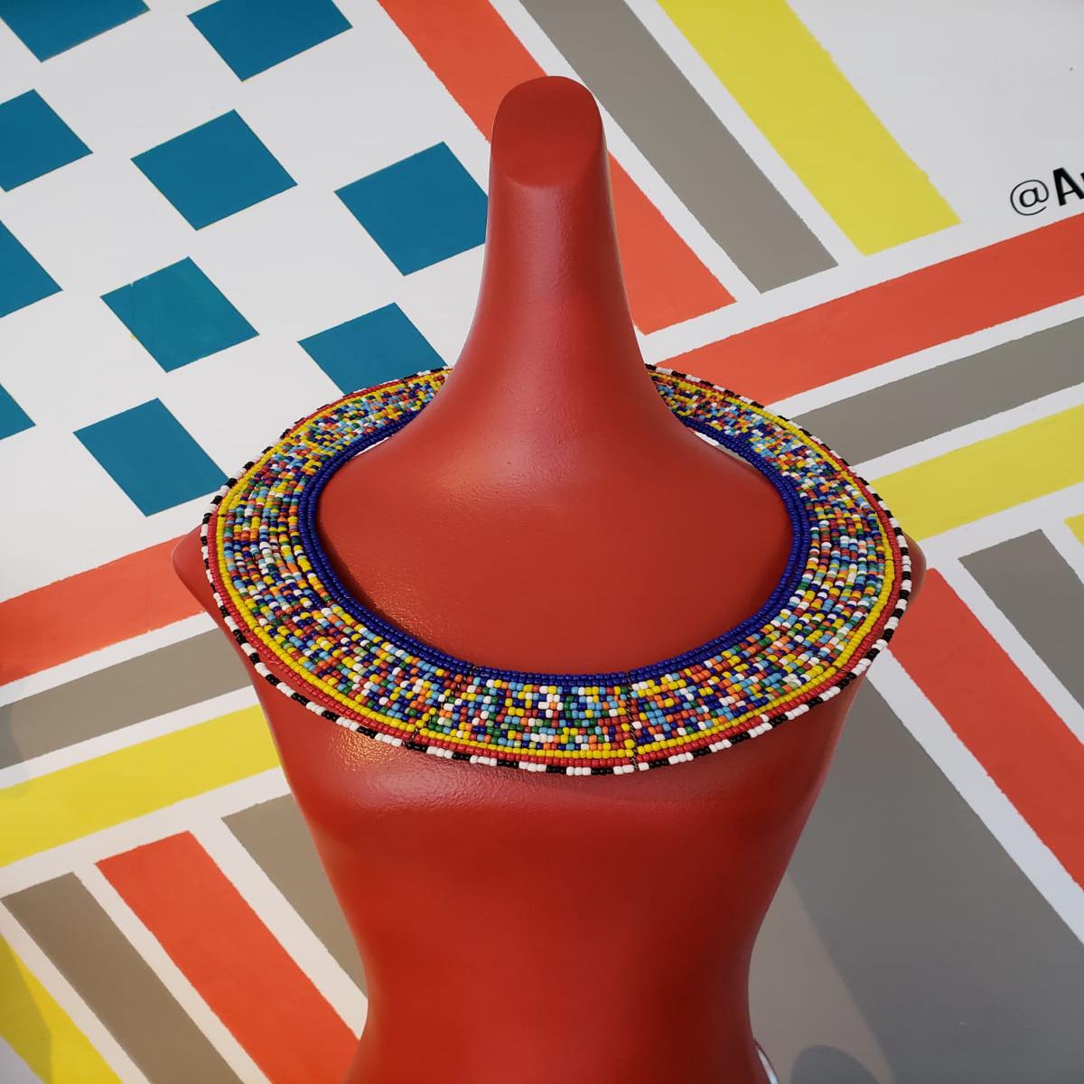 Adimu XL Maasai Beaded Neckpiece