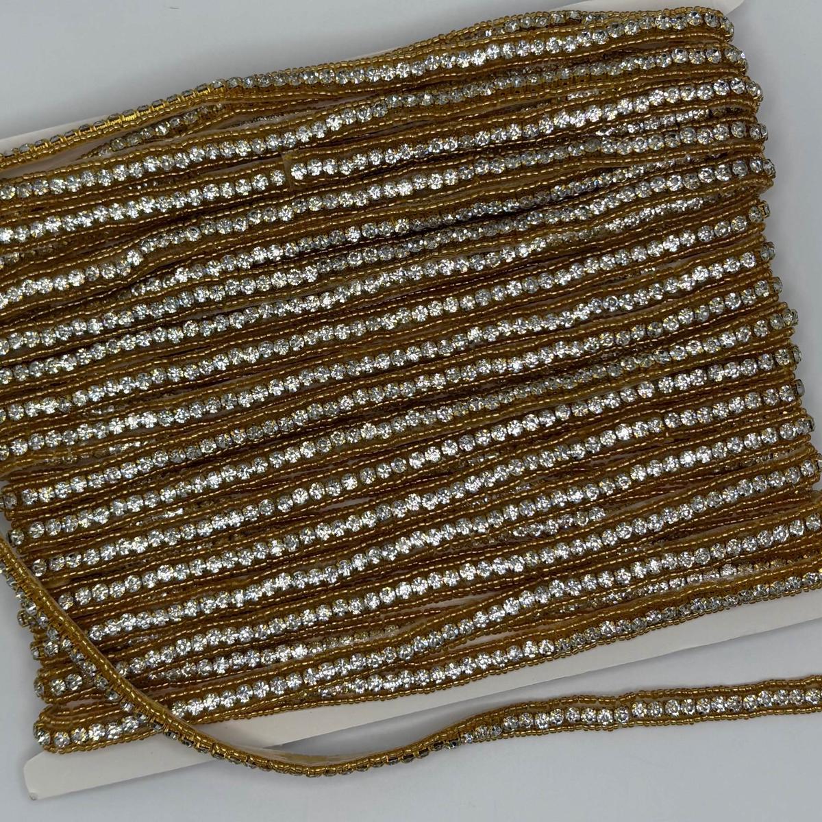 Beaded and Rhinestone Yardage
