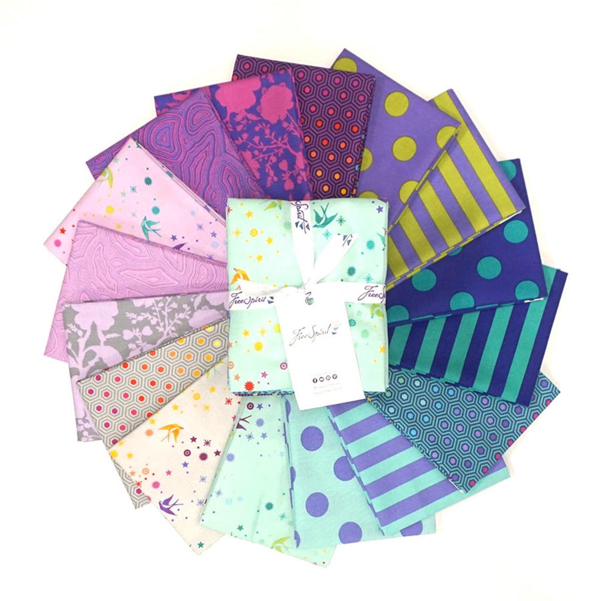 TULA PINK - TRUE COLORS - Peacock Pre-cut Bundle